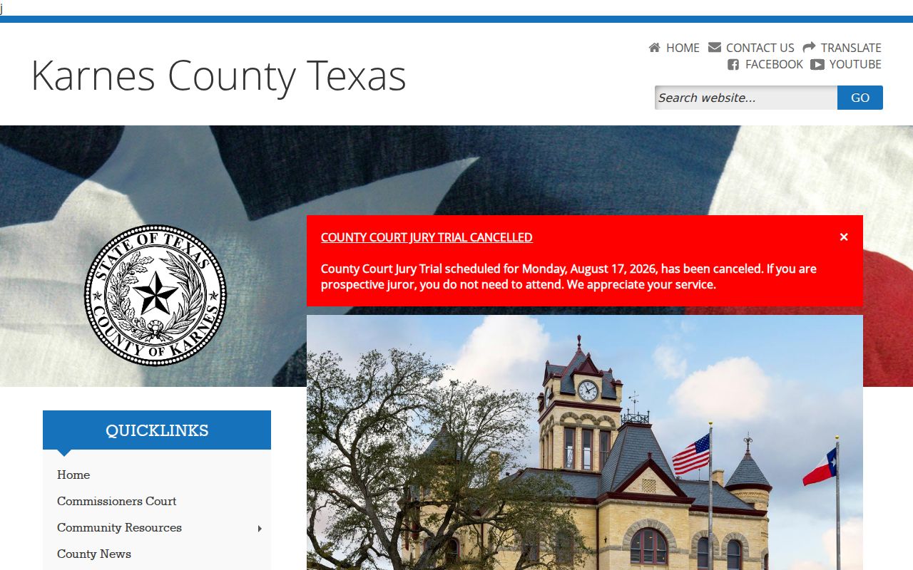 Karnes County arrest record public information request channel