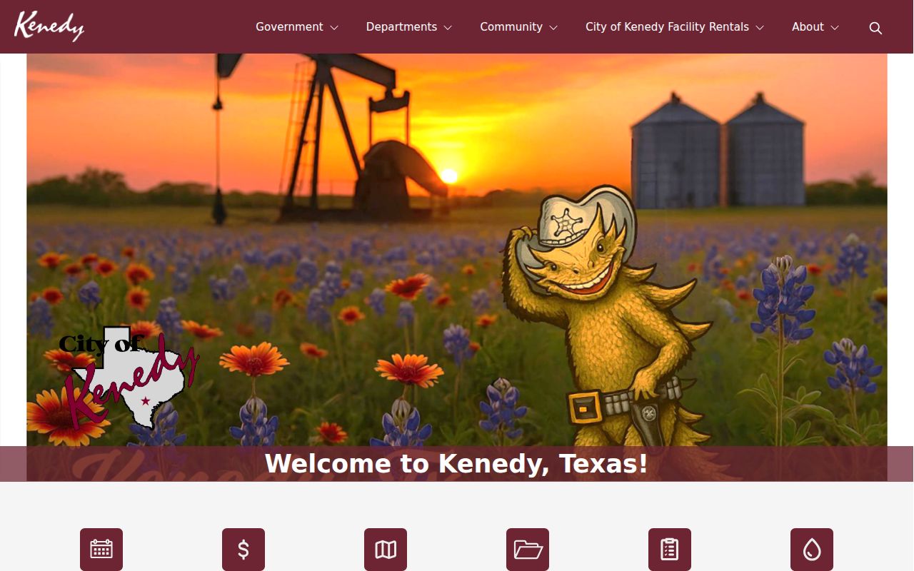 Kenedy criminal history records begin at the official city hall and police offices