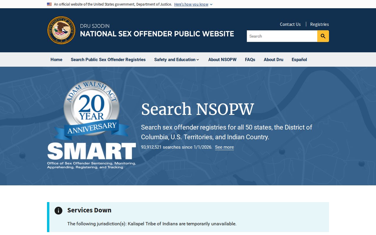 Karnes County sex offender check using the national NSOPW search interface