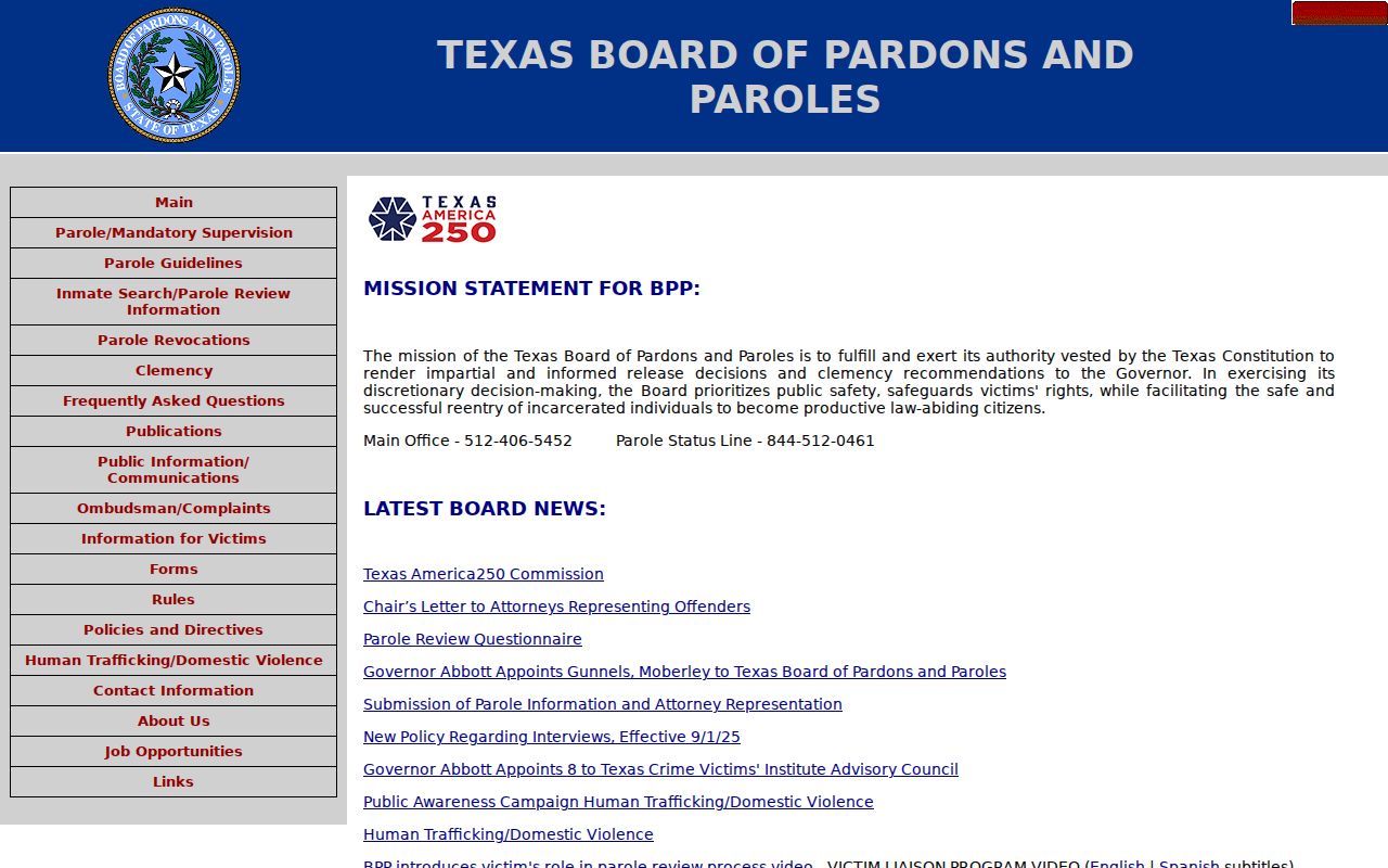 Karnes County criminal supervision records and Texas parole authority